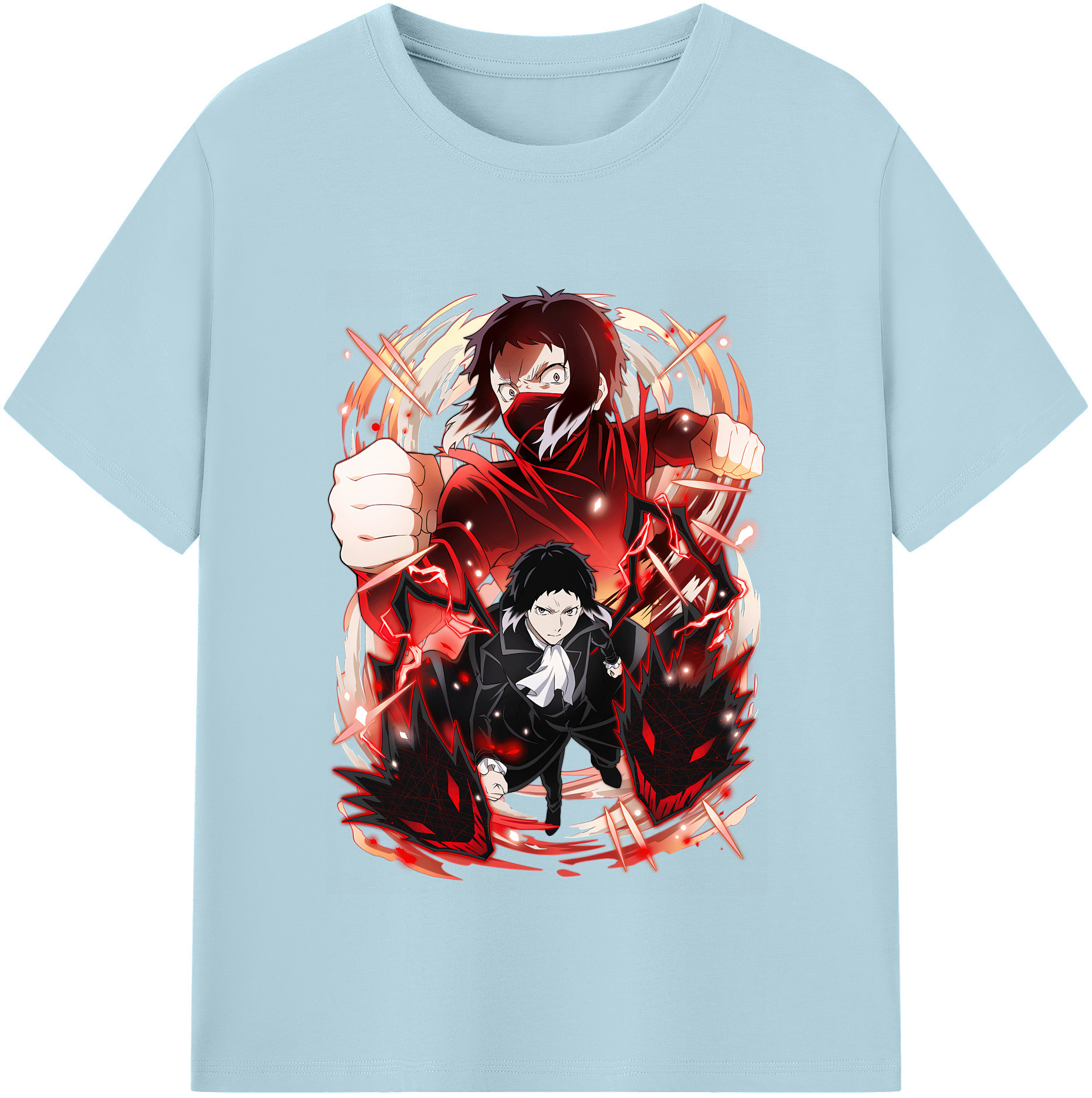 （画像用） 文豪ストレイドッグス Bungo Stray Dogs 綿100％半袖Tシャツ（フロントプリント）